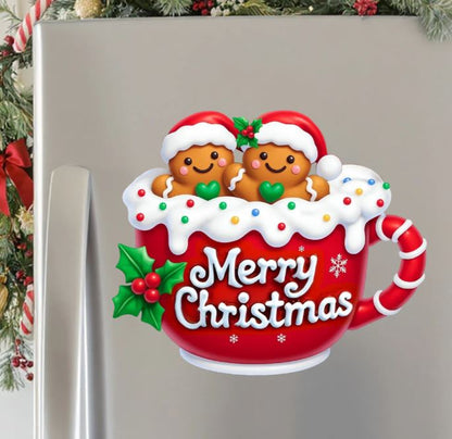 Merry Christmas Verlen - Personalized Gingerbread Family Decal